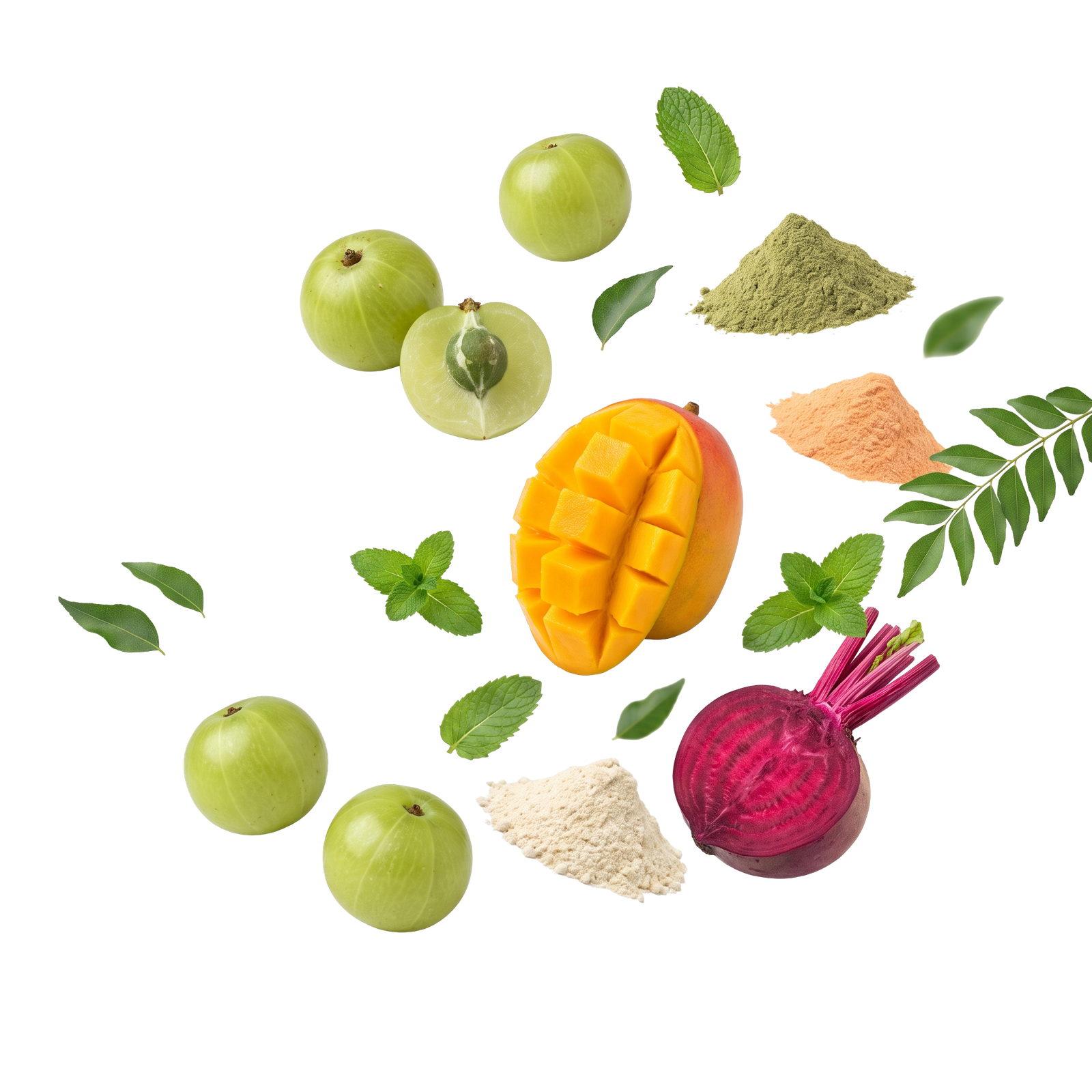 MGK natural ingredients and spray-dried powders